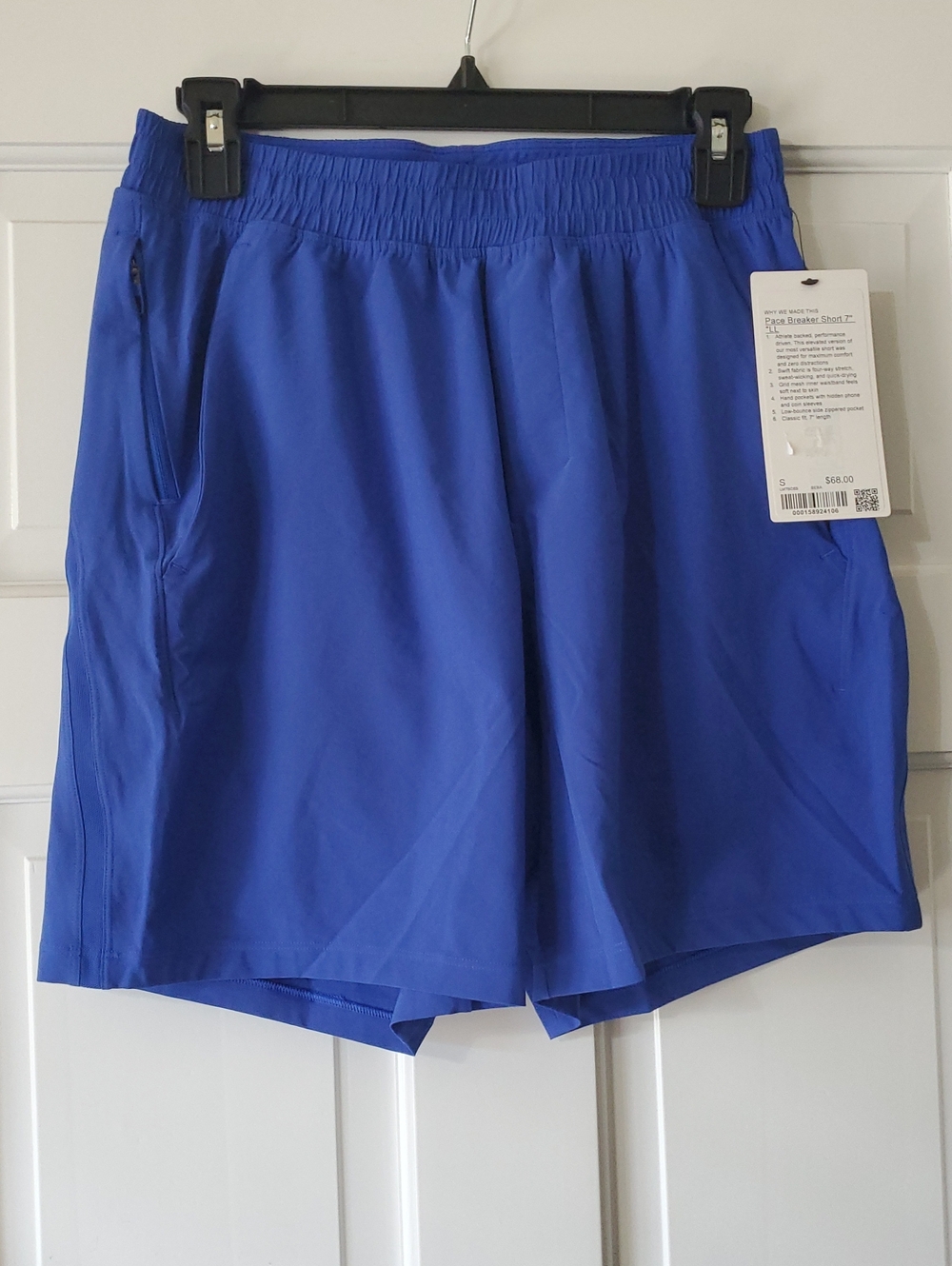 NWT lululemon Pace Breaker Men’s S 7" Short Linerless Beach Ball Blue